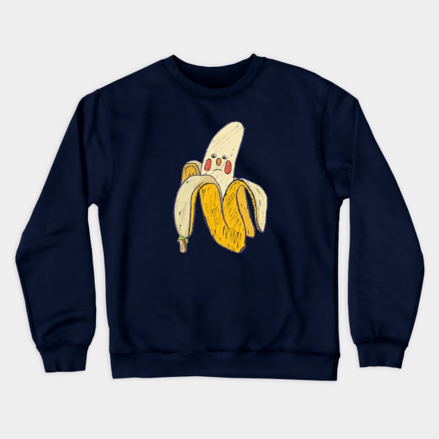 Sad Banana Boi Crewneck Sweatshirt by Chubbit